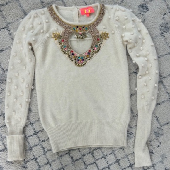 Manoush Sweaters - Manoush Paris Embellished Sweater, Sz 34FR (XS)